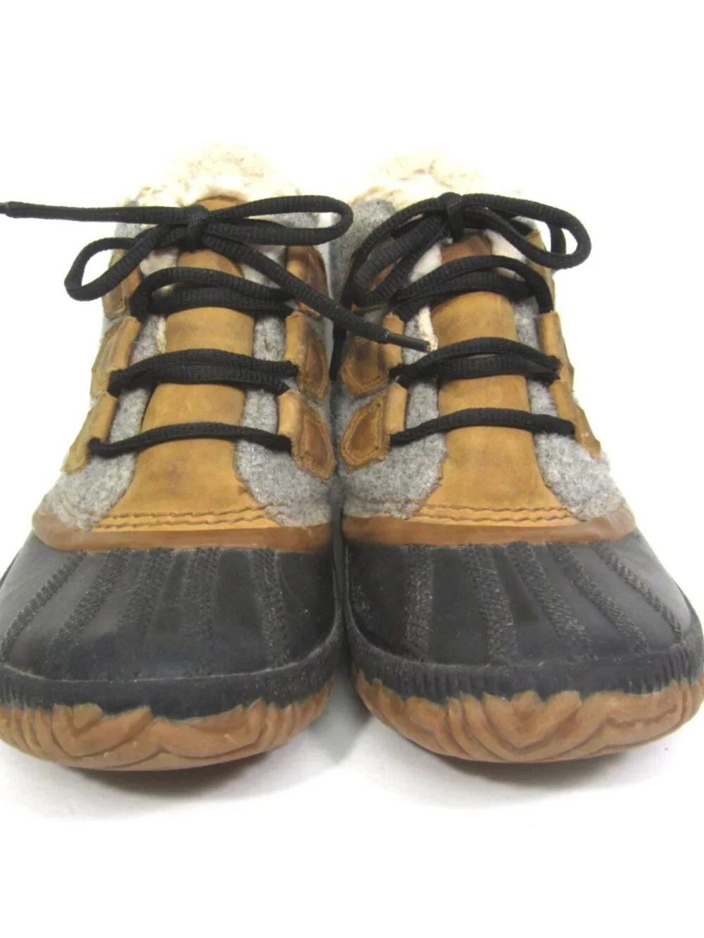 Sorel Womens 6.5 Out 'N About Duck Boots Quarry Edition Waterproof Gray Lace Up